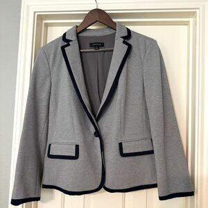 Ann Taylor EUC Gray/Black Blazer - Sz 12